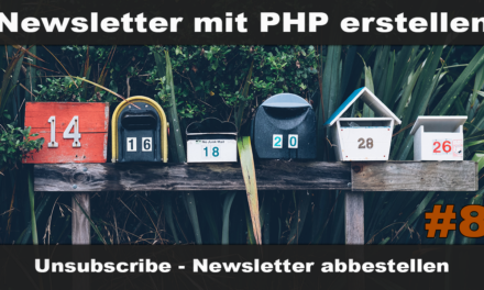 Einfachen Newsletter erstellen mit PHP #8