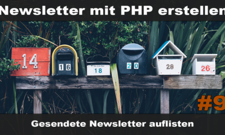 Einfachen Newsletter erstellen mit PHP #10